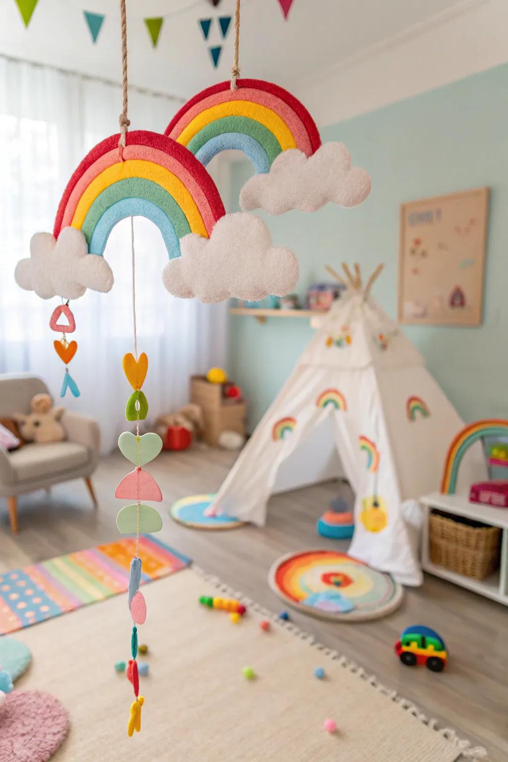 Felt garlands in playful shapes delight children and brighten their spaces.