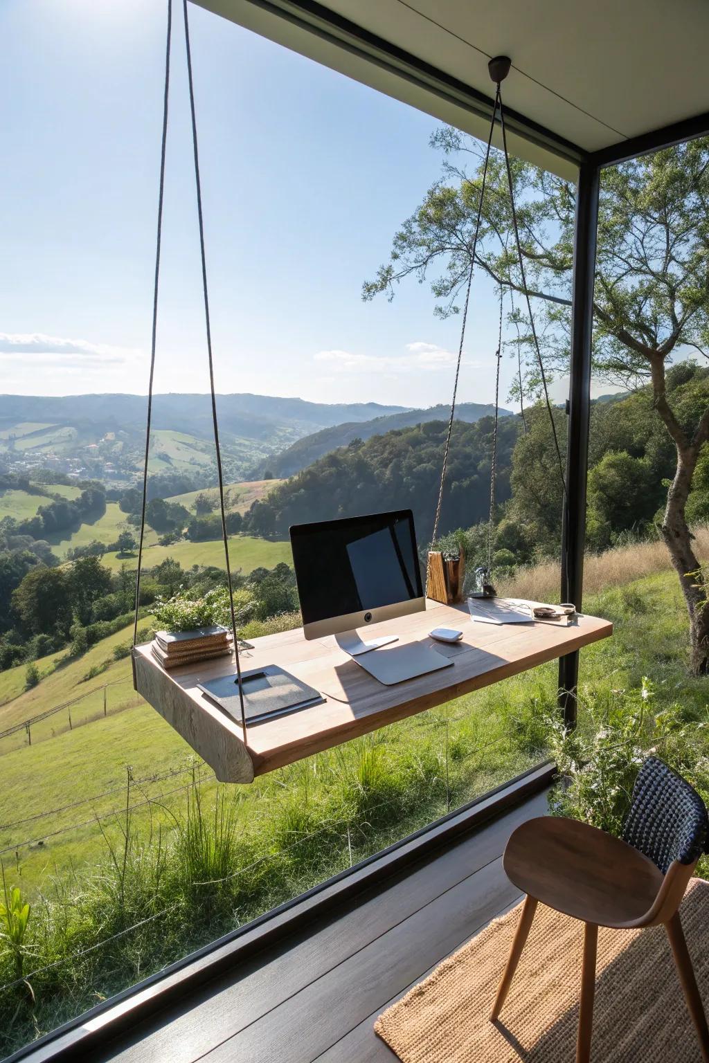 A desk with a view can boost creativity and calm.