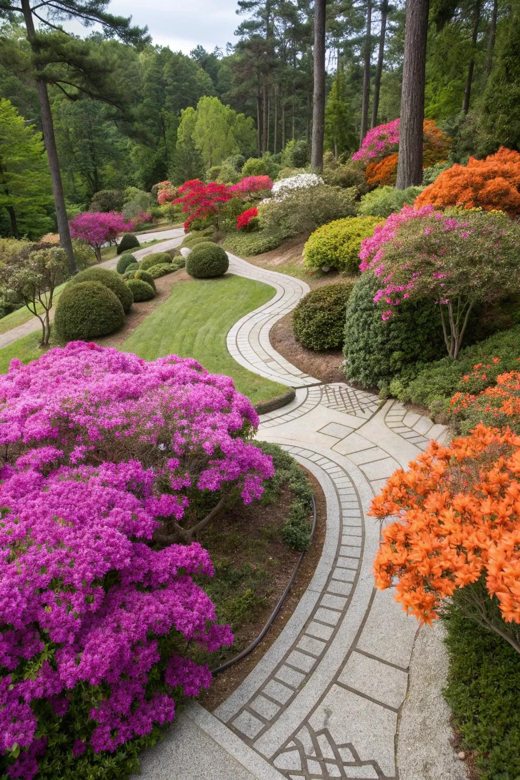 Dare to be different with unexpected azalea color combinations.