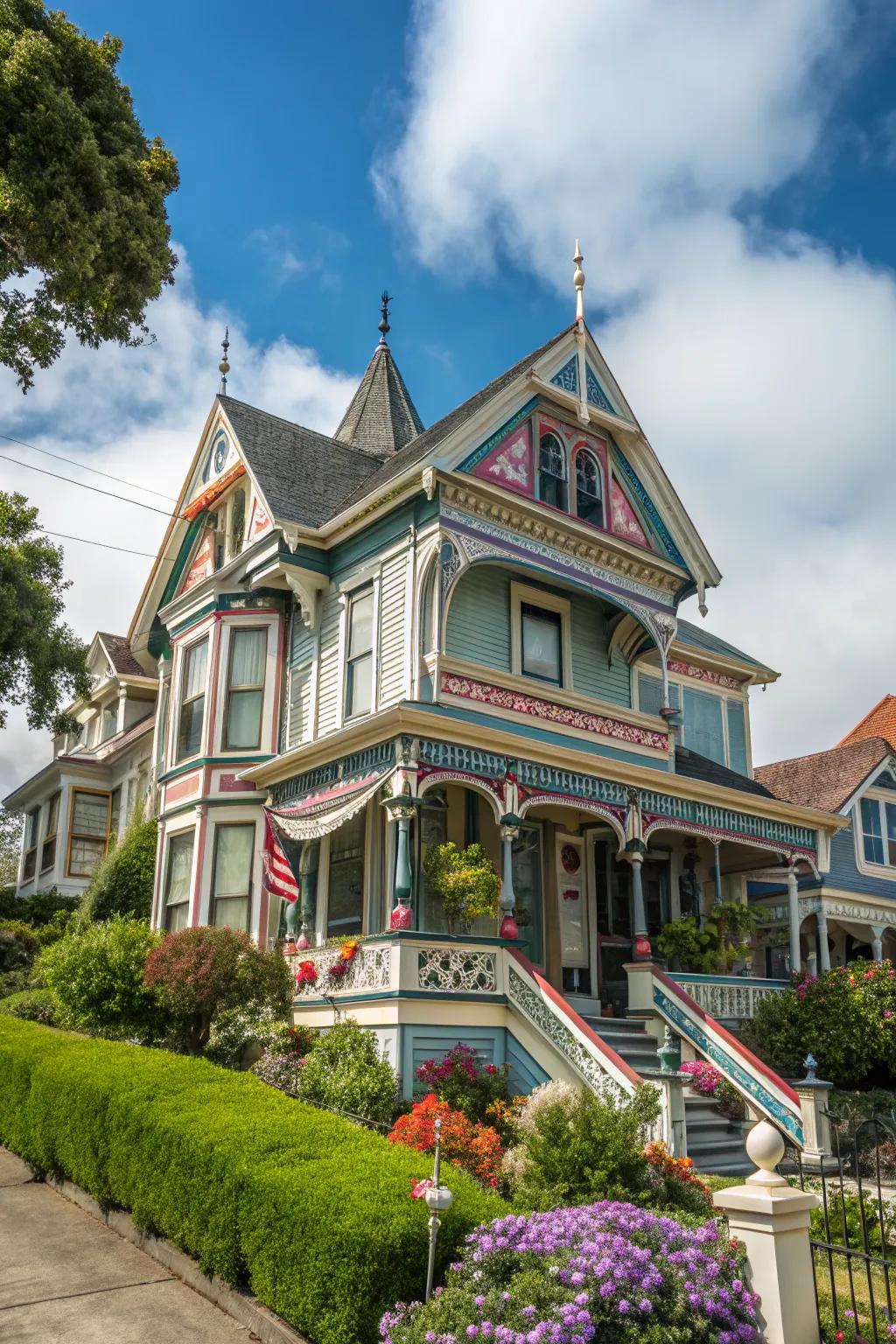 Colorful Victorian gables bring new life to tradition.