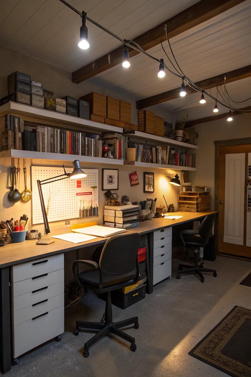 Focus on your work with efficient task lighting.