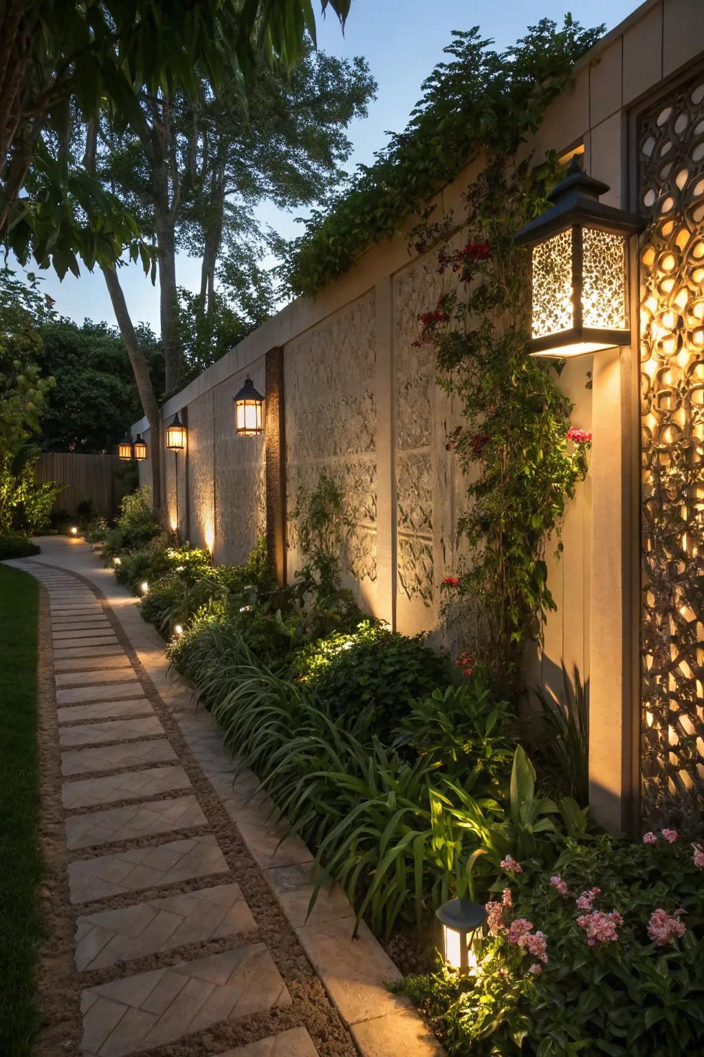 Create an artistic ambiance with shadow casting lights.
