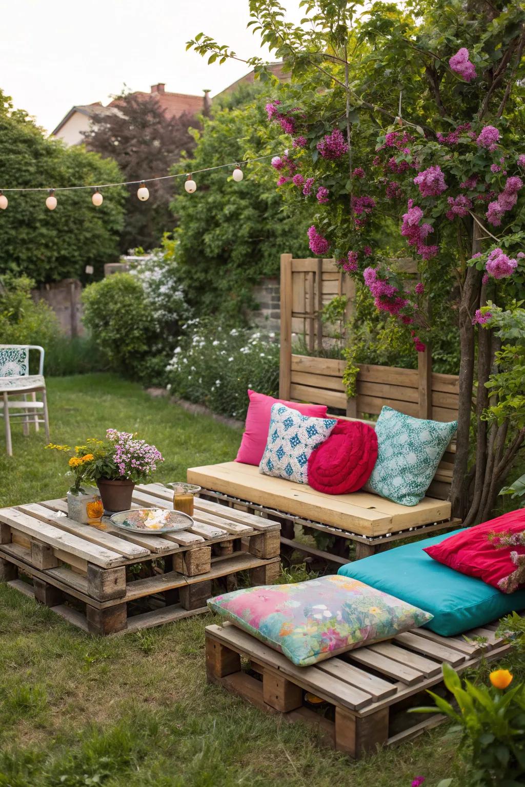 A simple seating area can become your favorite spot for relaxation.