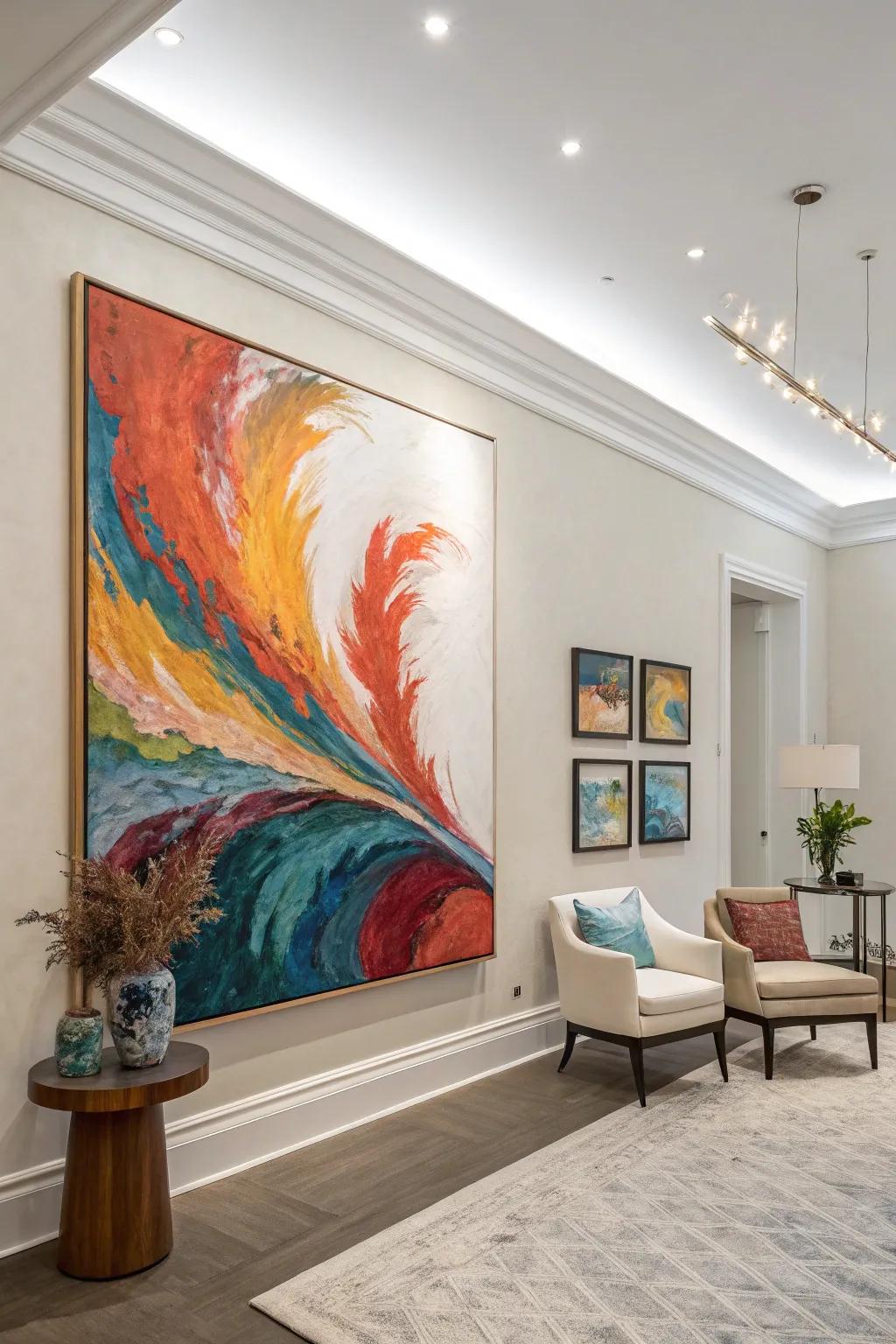 Oversized art pieces make a bold statement