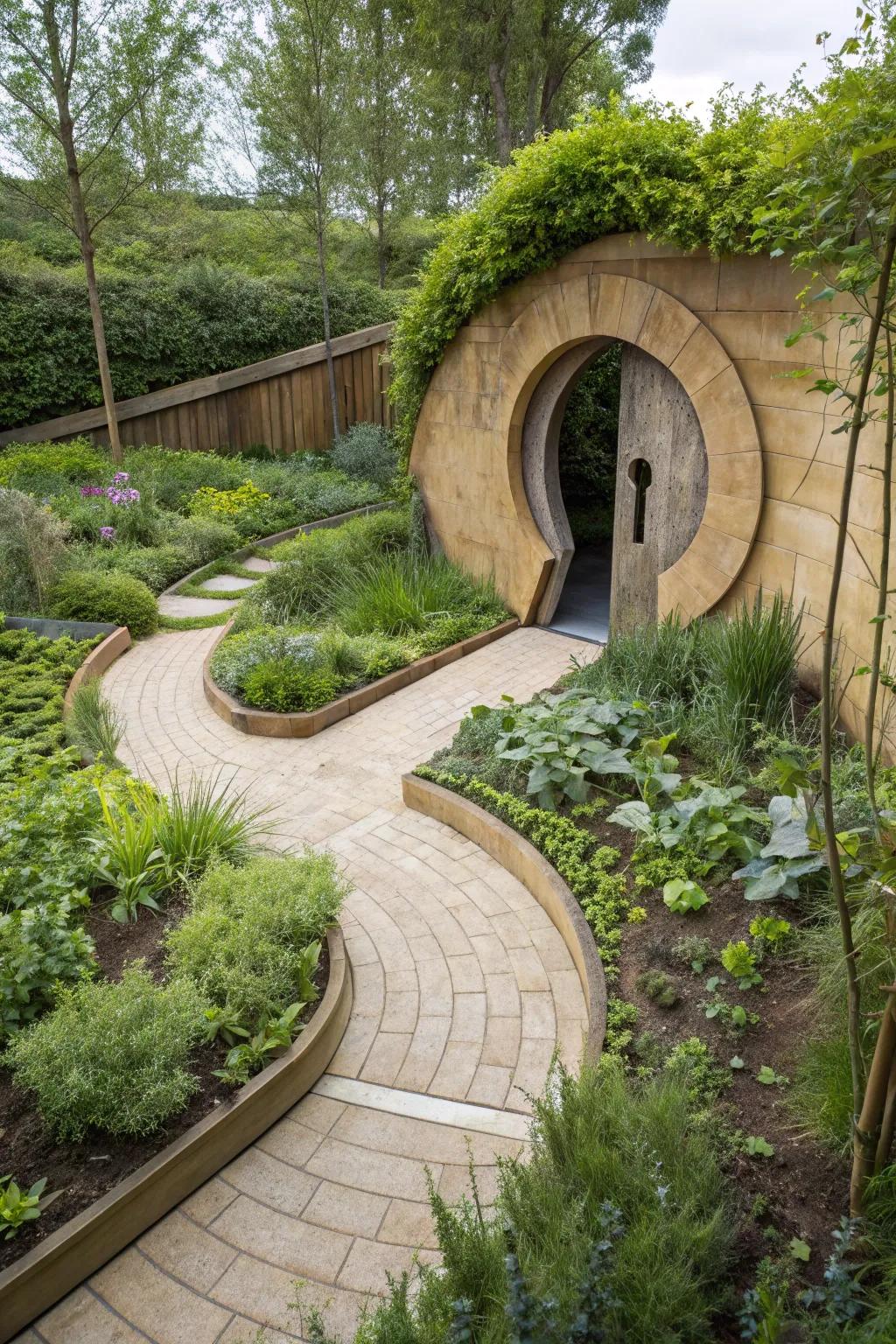 Keyhole gardens combine aesthetics with accessibility.