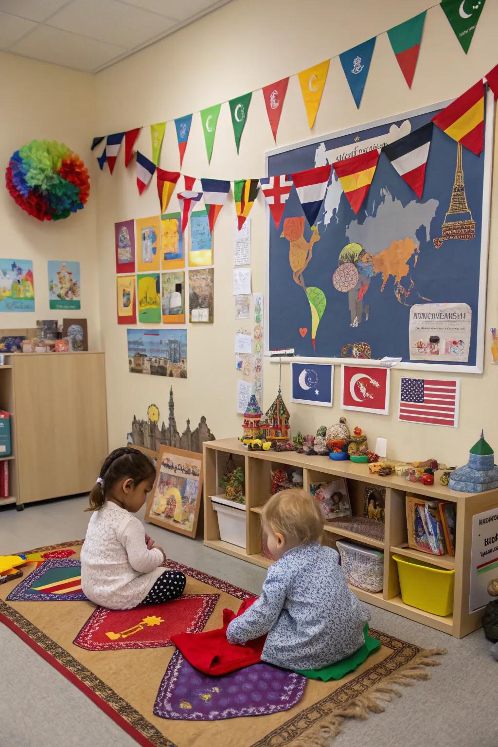 A culturally rich classroom that celebrates global diversity.