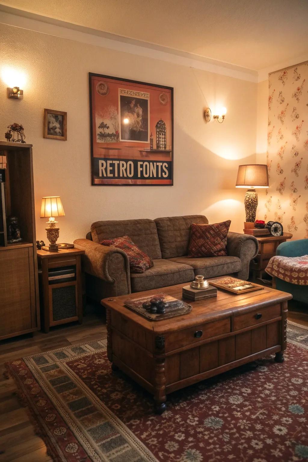 Retro fonts bring nostalgic charm to your decor.