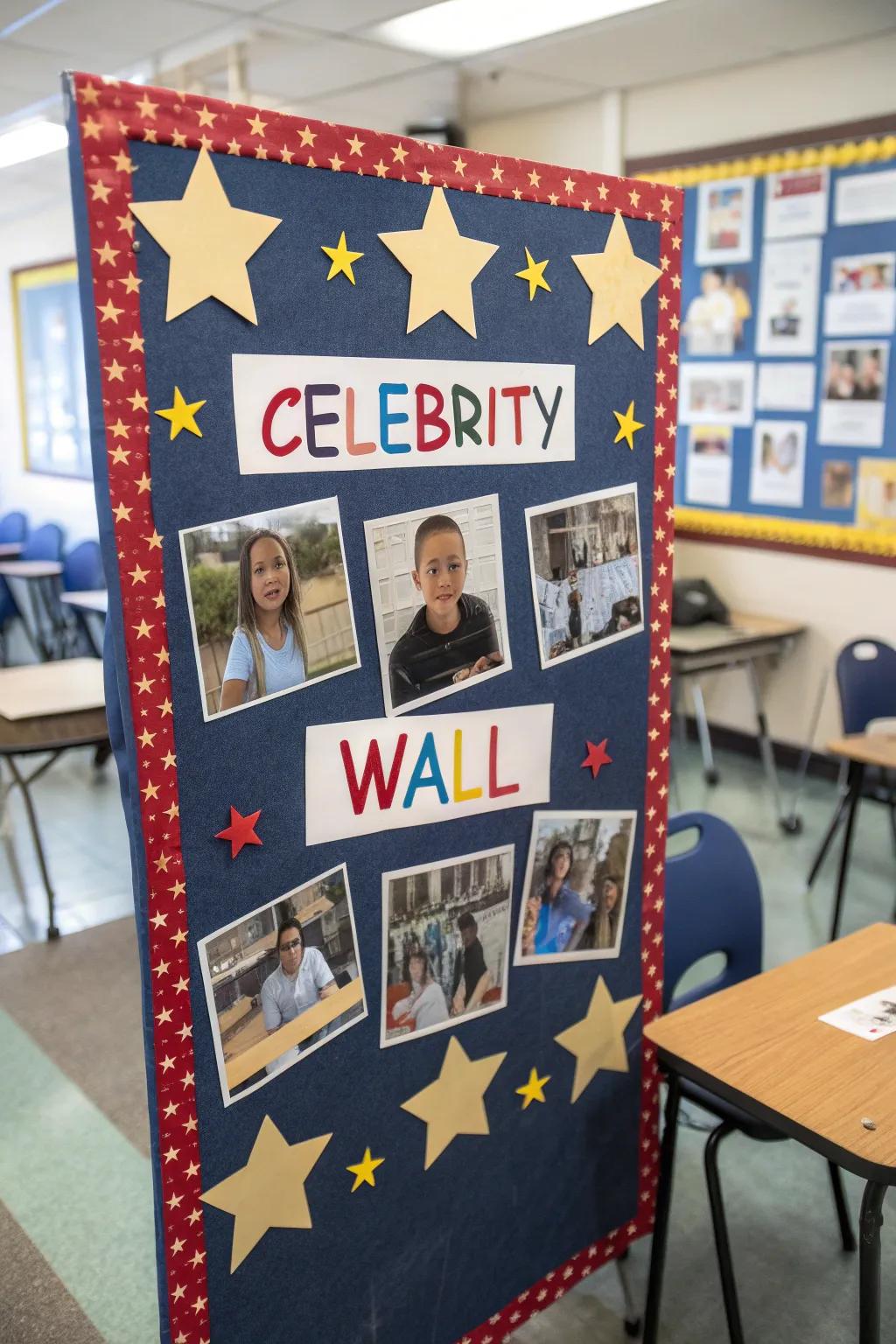 Celebrate each child's milestone with a 'Celebrity Lost Tooth Wall'.