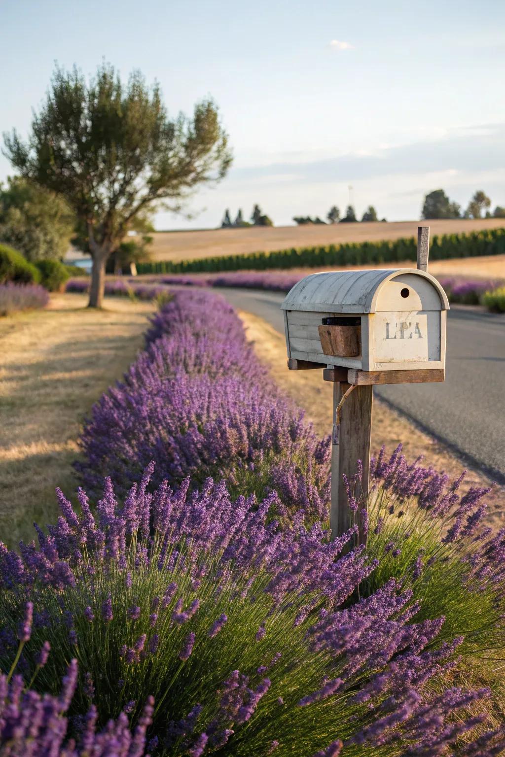 Lavender offers timeless beauty and a soothing scent to your mailbox garden.