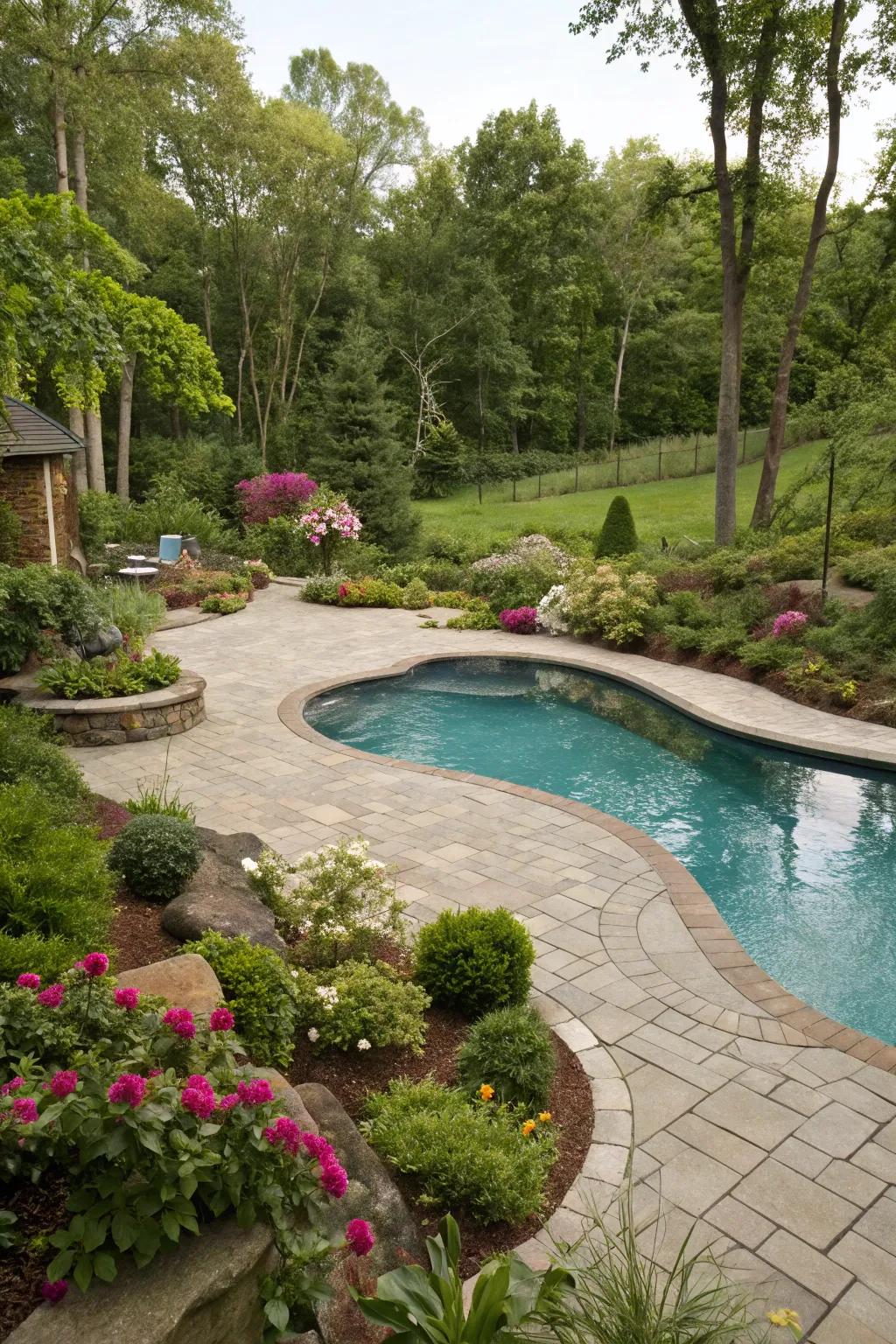 Custom shapes create a personalized pool experience.