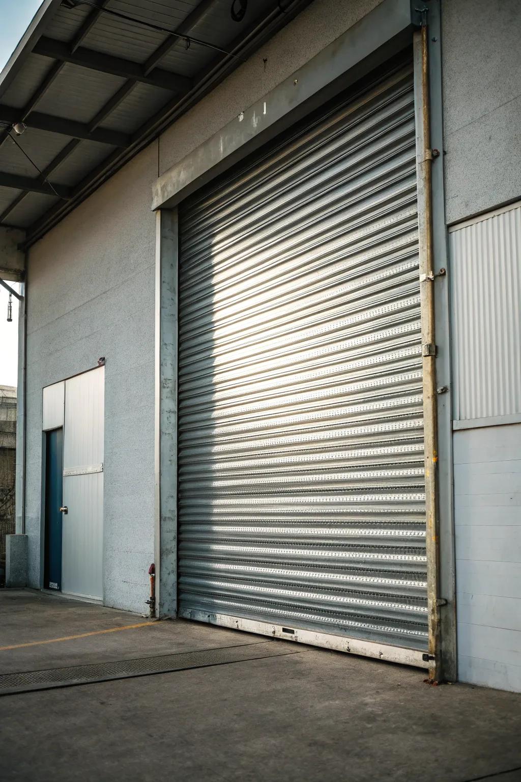 Industrial materials bring a rugged edge to garage doors.