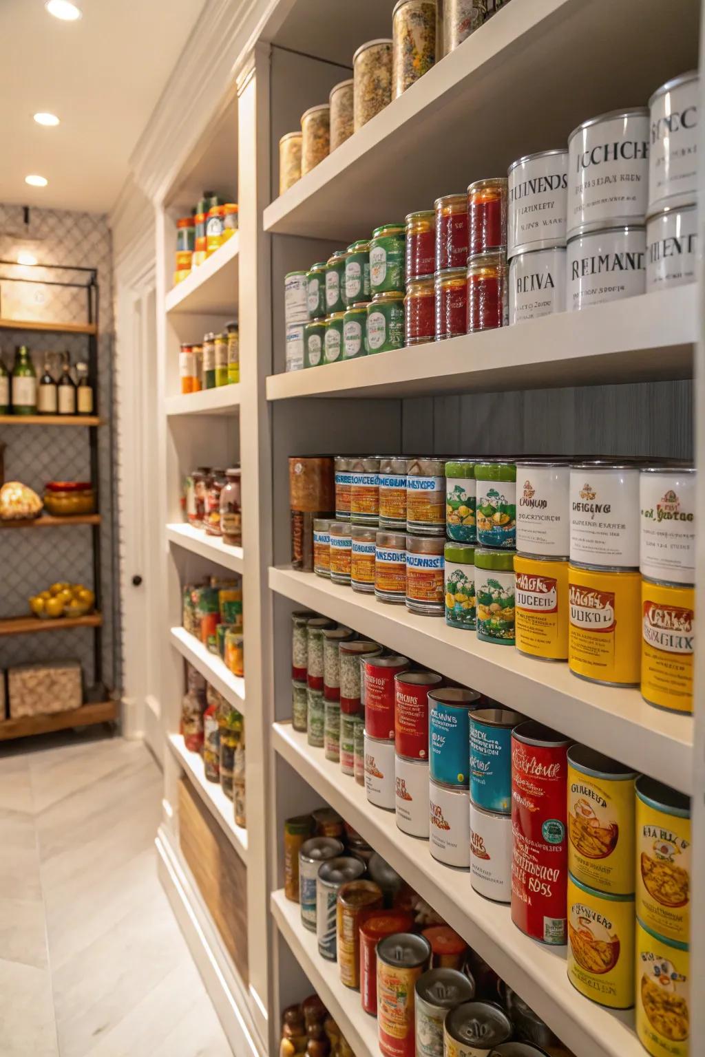 Create pantry art with aesthetic arrangements.