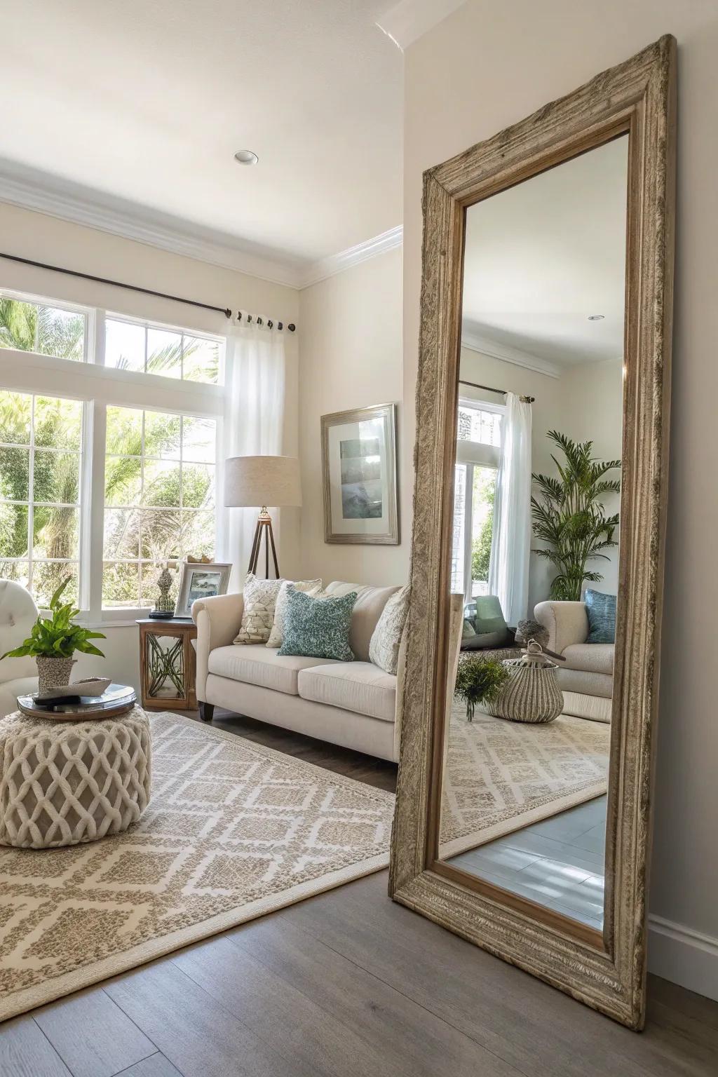 Mirrors can enhance light and space in any room.