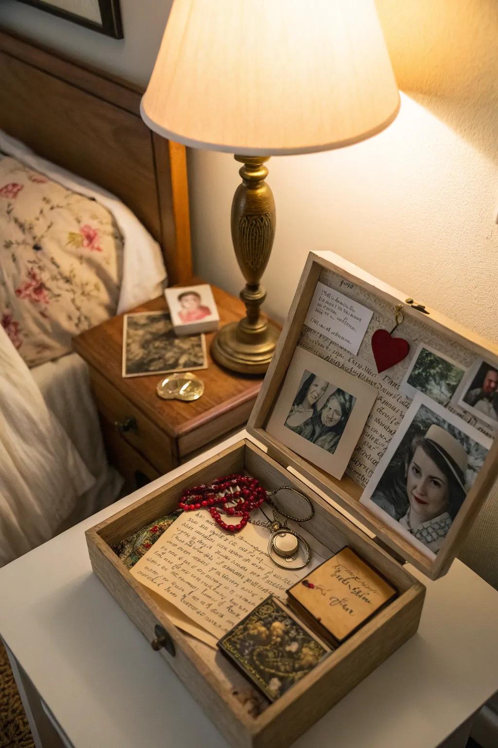 Keep love alive with a romantic shadow box.