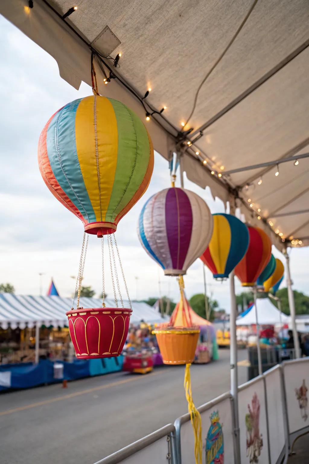 Mini balloons add whimsy and adventure.