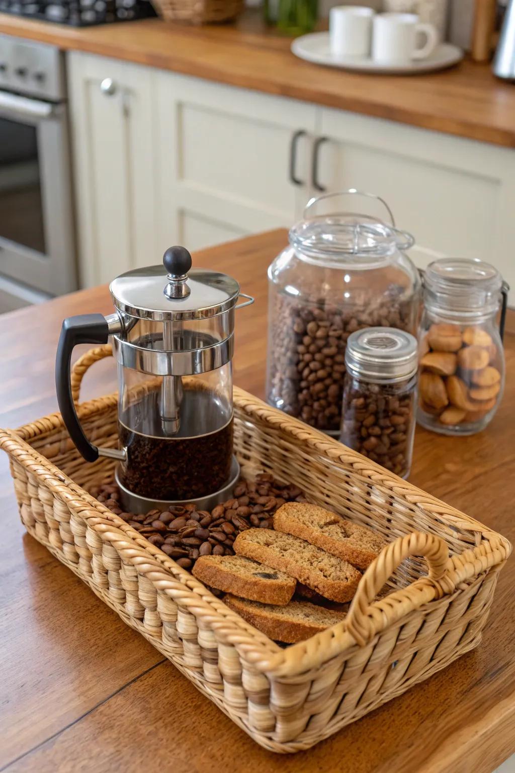 A coffee connoisseur's basket for the perfect brew.